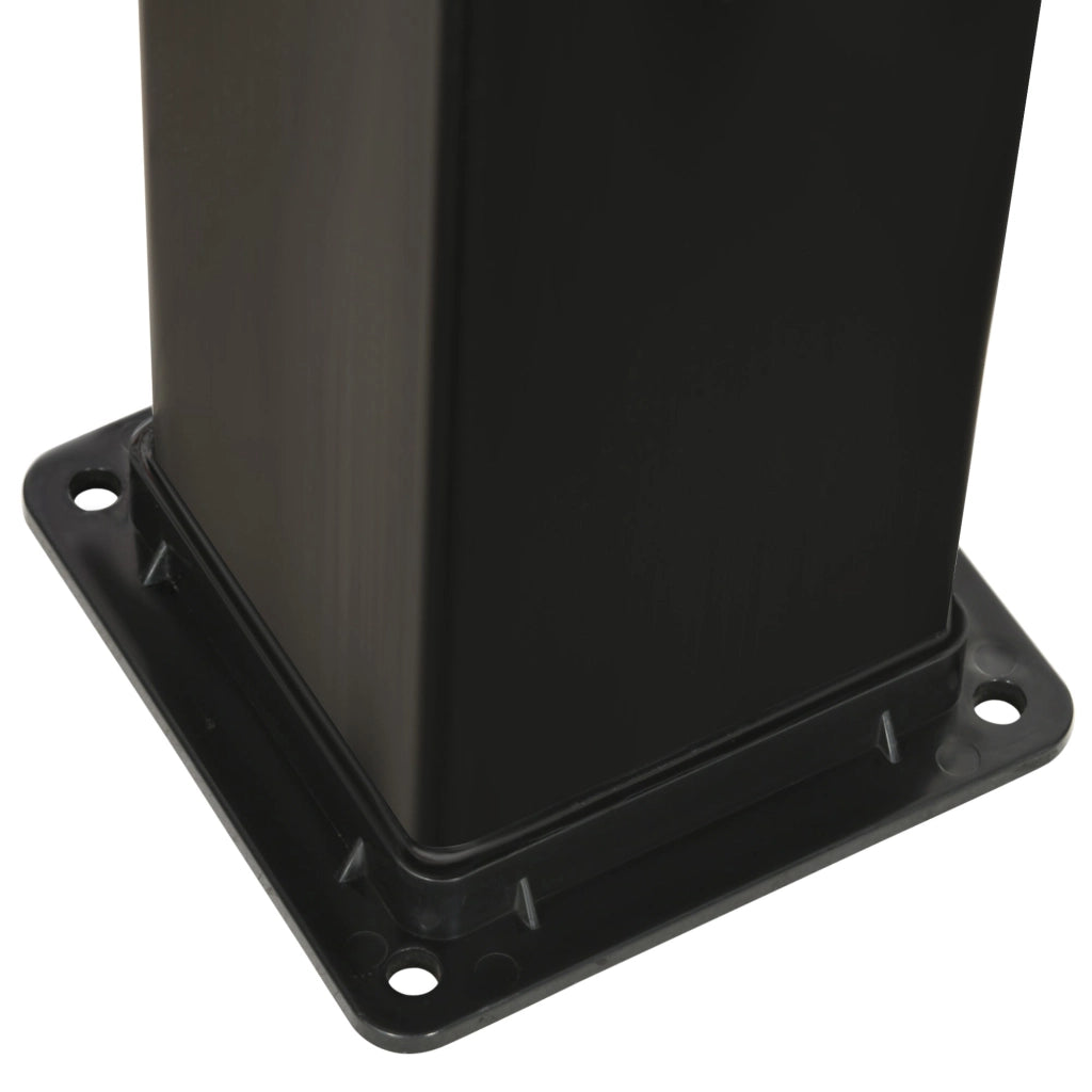 Doccia Solare 19x20x217 cm Contenitore da 40L Temperatura fino a 60°C con Rubinetto Inferiore Nero
