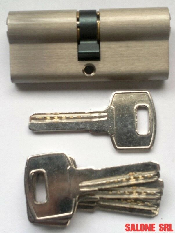 CILINDRO DI SICUREZZA MM.60 (30-30) SUPER MATRA CON 5 CHIAVI PIATTE E CORREDATI CON CARTA DI PROPRIETA'