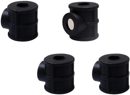 Haltere magnetiche 4-pack - Otre penne in silicone - Adattabili - Per lavagna bianca, frigorifero e scrivania - Nero