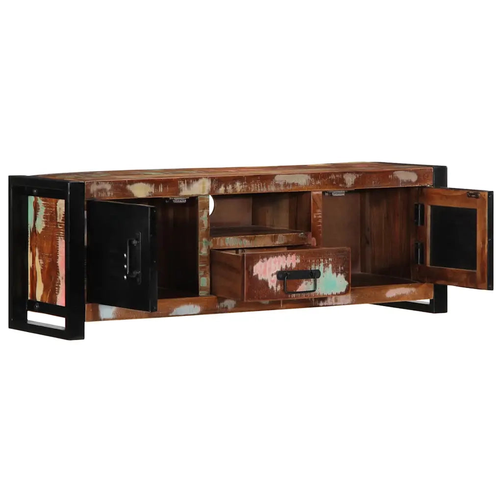 vidaXL Mobile Porta TV 100x30x35 cm in Legno Massello di Recupero