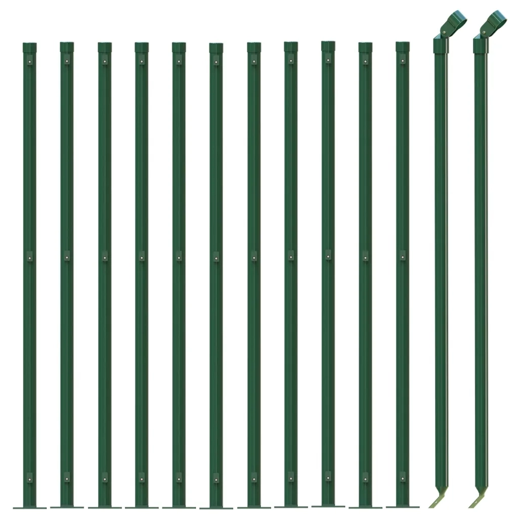 Recinzione Metallica con Flangia Verde 0,8x25 m 154152
