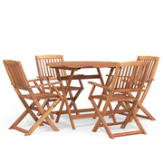 Set da Pranzo per Giardino 5 pz | Set Salotto da Giardino in Legno Massello di Acacia
