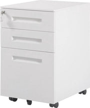 Nottorio metallico con ante - design moderno e stile - costruzione robusta - funzionale e stile - adatto per ufficio e spazio domestico - bianco