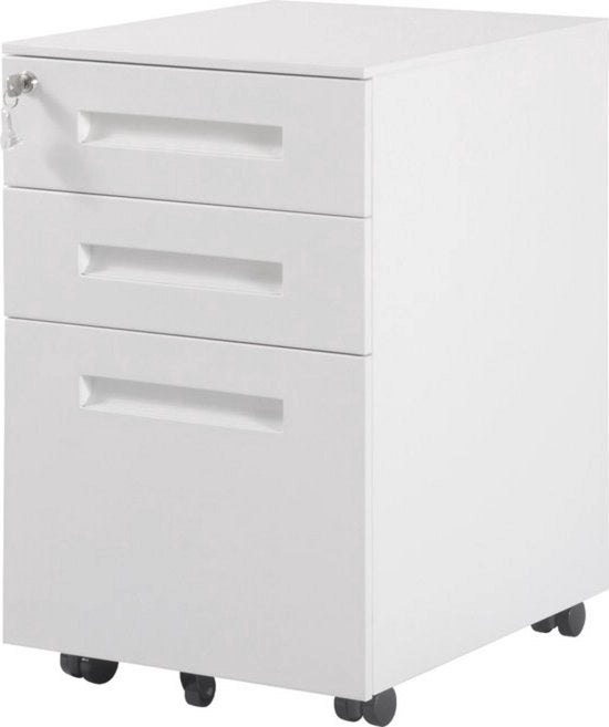 Nottorio metallico con ante - design moderno e stile - costruzione robusta - funzionale e stile - adatto per ufficio e spazio domestico - bianco
