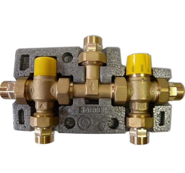 Kit termostatico di collegamento solare-caldaia isolato da 3/4"M