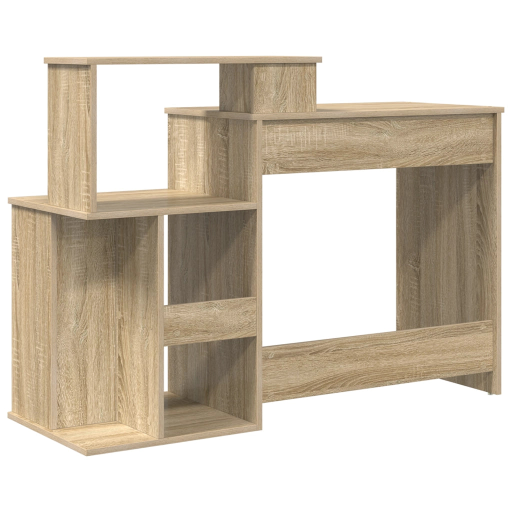 Scrivania con deposito rovere di Sonoma 120,5x44x88,5 cm Legno ingegnerizzato