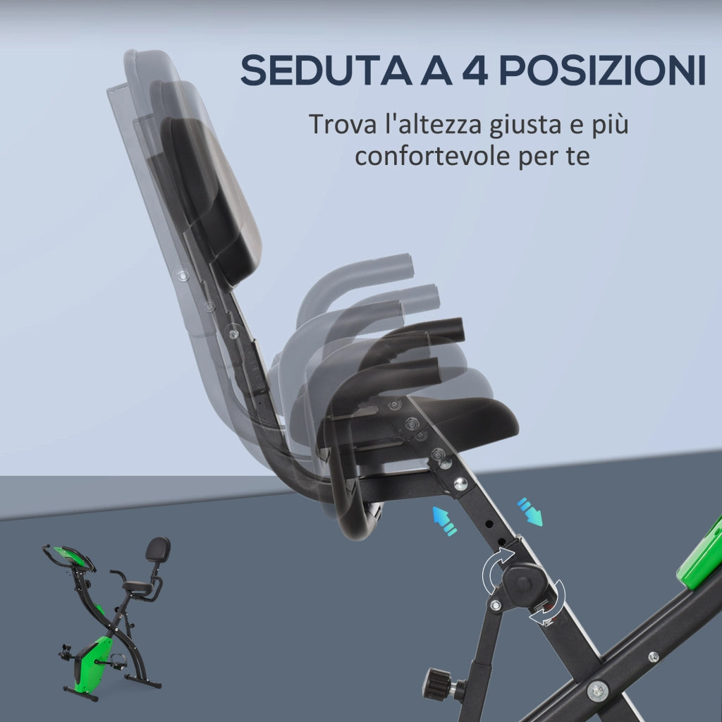 Cyclette Pieghevole 2 in 1 ¨C Zephmum ¨C Verde