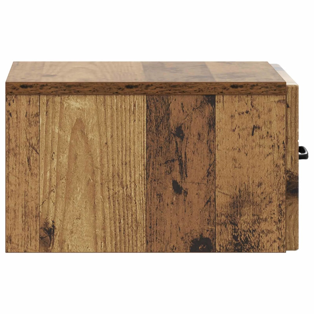 Mobiletto da notte a muro Legno antico 34,5 x 33 x 20 cm 898951