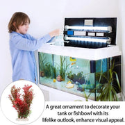 Decorazioni per acquario con piante artificiali simulazione verde - 24 x 8 cm