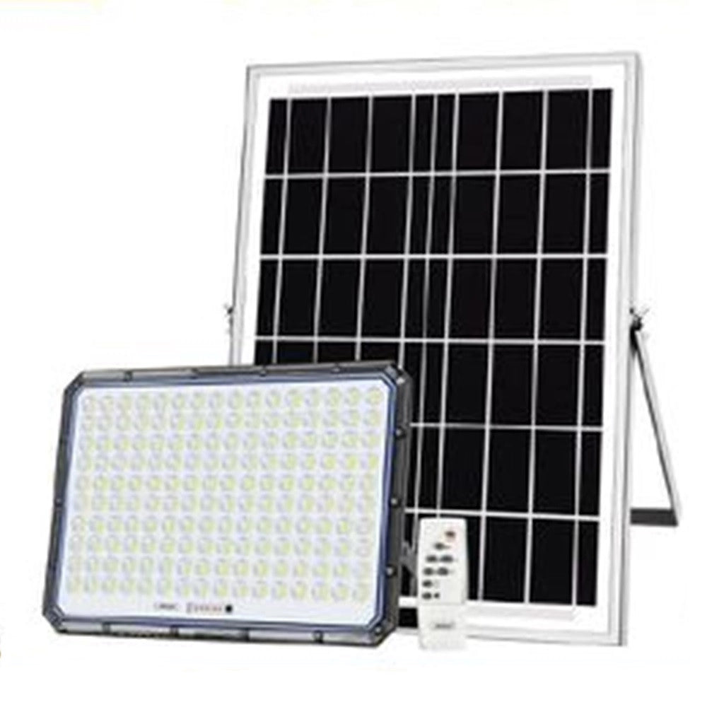 Trade Shop - Faretto Led Con Pannello Solare Esterno 5000w Ip66 Sensore Crepuscolare Telecomando Q-l95 -
