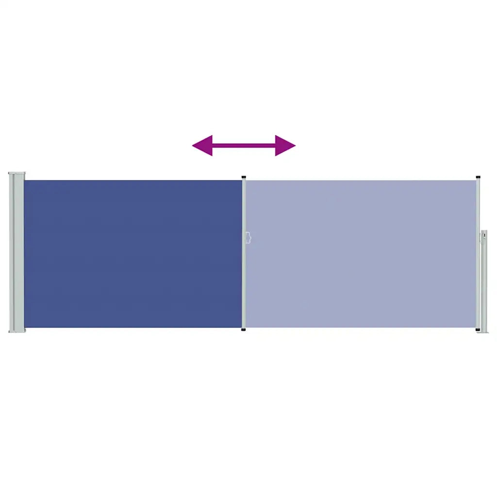 Tenda da Sole | Tenda laterale Retrattile per Patio 100x300 cm Blu