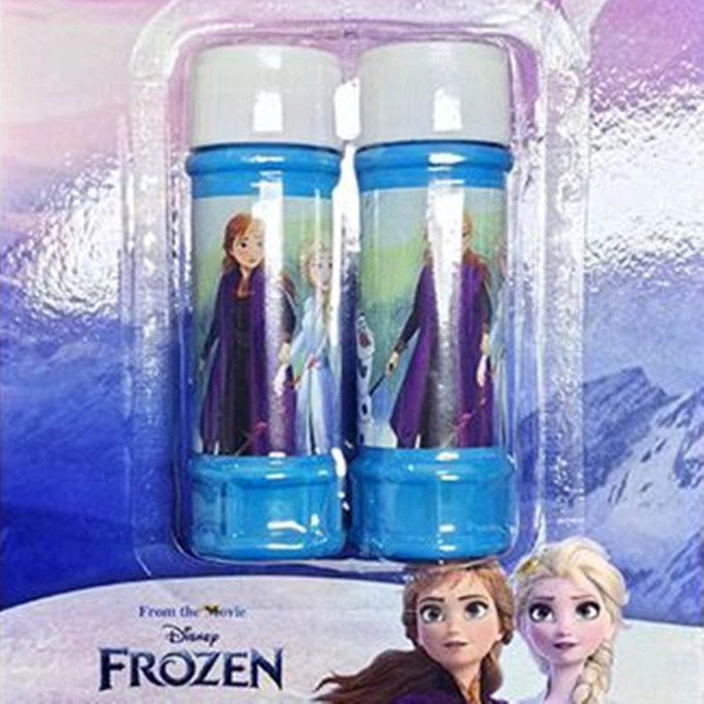 Trade Shop - Set Da 2pz Flacone Bolle Di Sapone Stampa Frozen 60 Ml Blister Per Gioco Bambini 209814 -