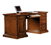 Scrivania porta pc arte povera in legno tinta noce 160x80x87 - Mobili 2G