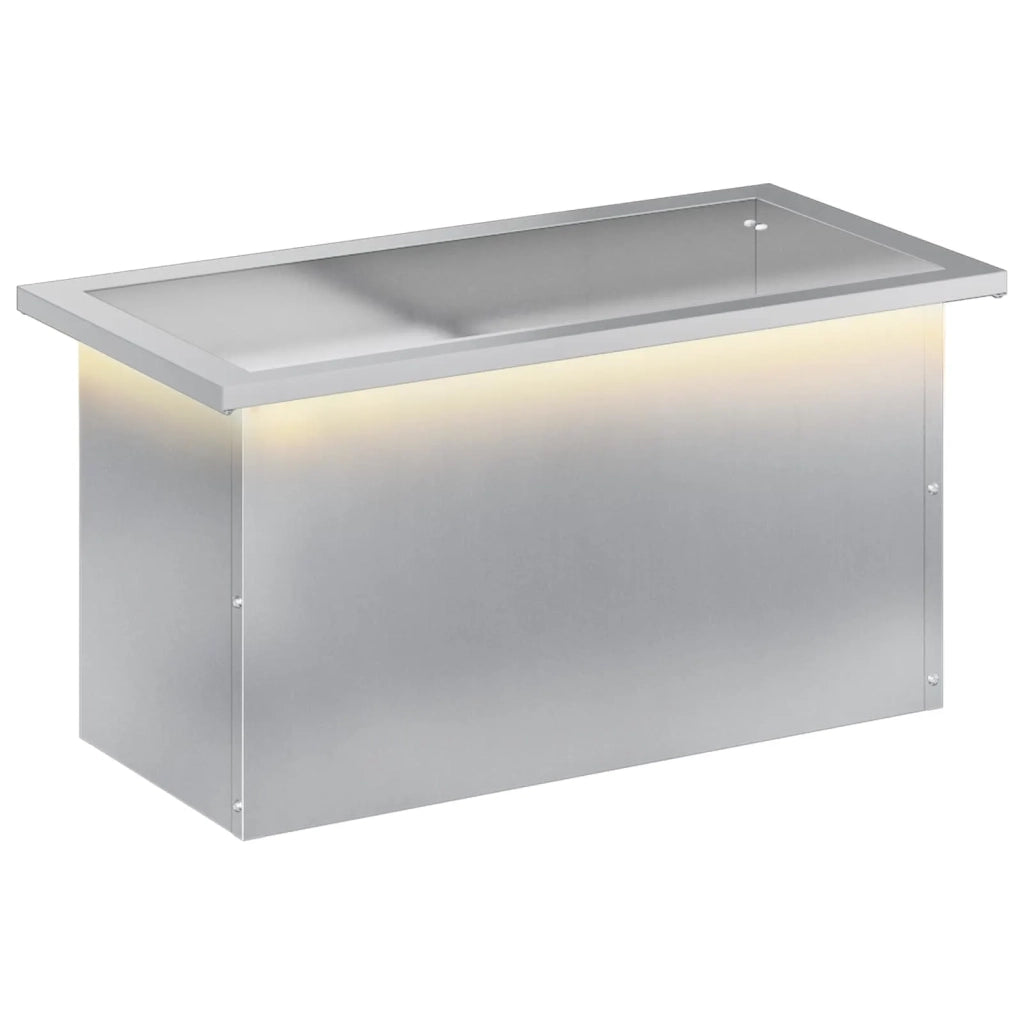 Fioriera da giardino con LED Argento 30 x 60 x 30 cm 8008094