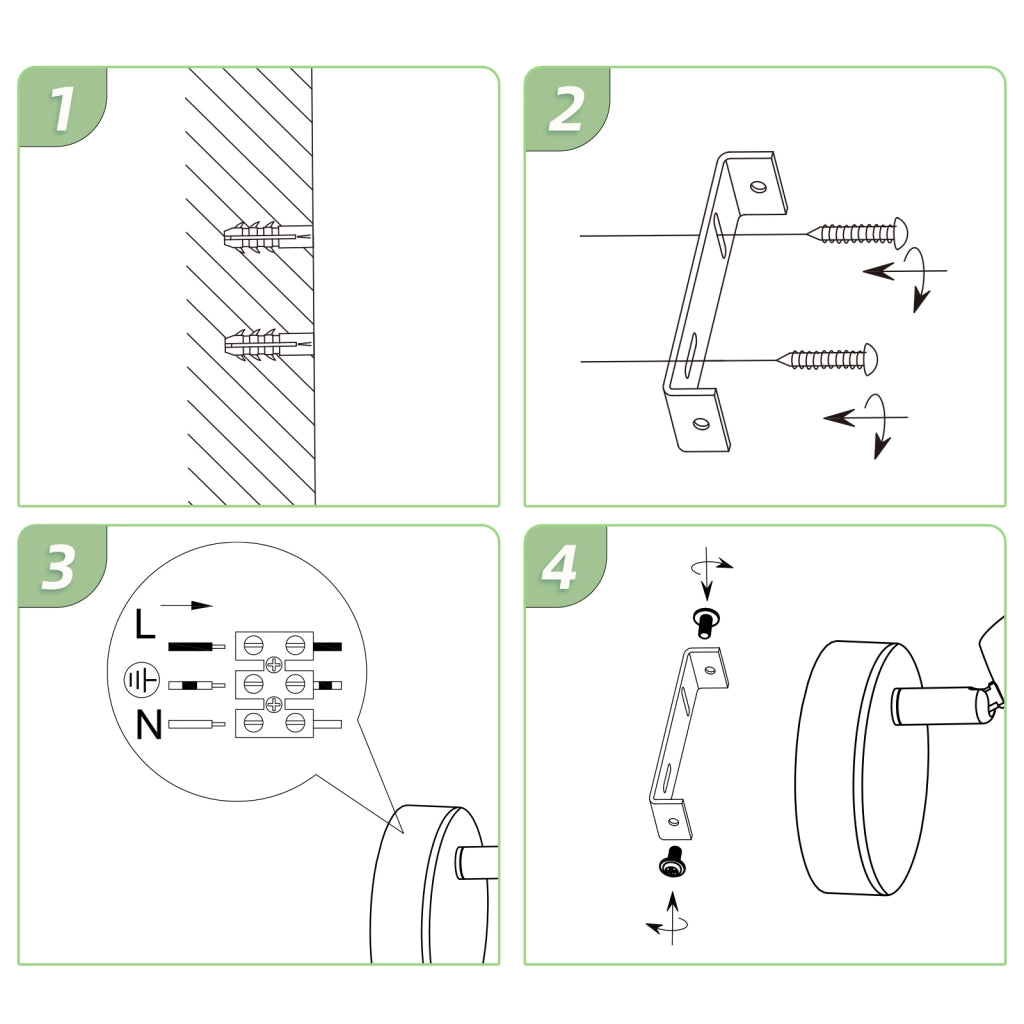 ZMH Faretto da soffitto 1 fiamma 4W orientabile a 350° Lampada da soffitto Soggiorno