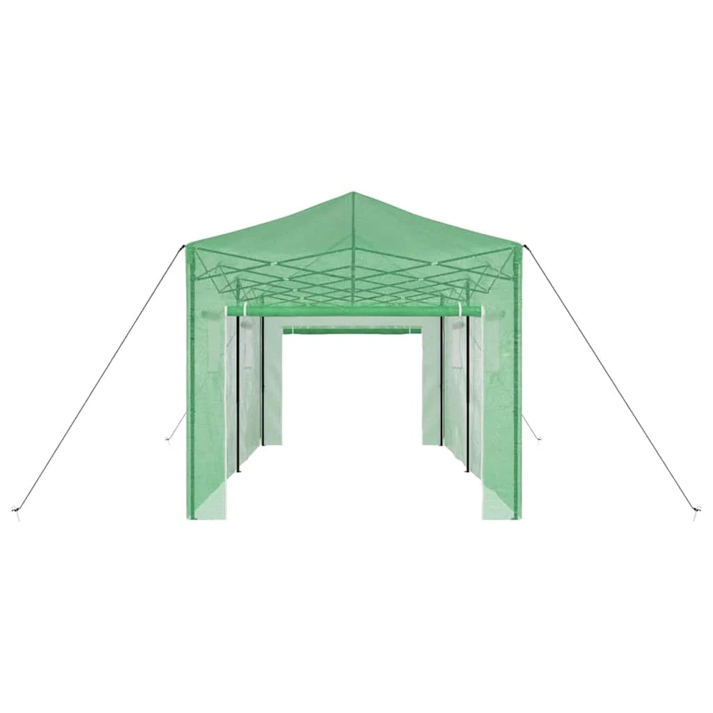 Serra da giardino moderna spaziosa e pieghevole 290 x 580 x 315 cm ferro verde 02_0058862