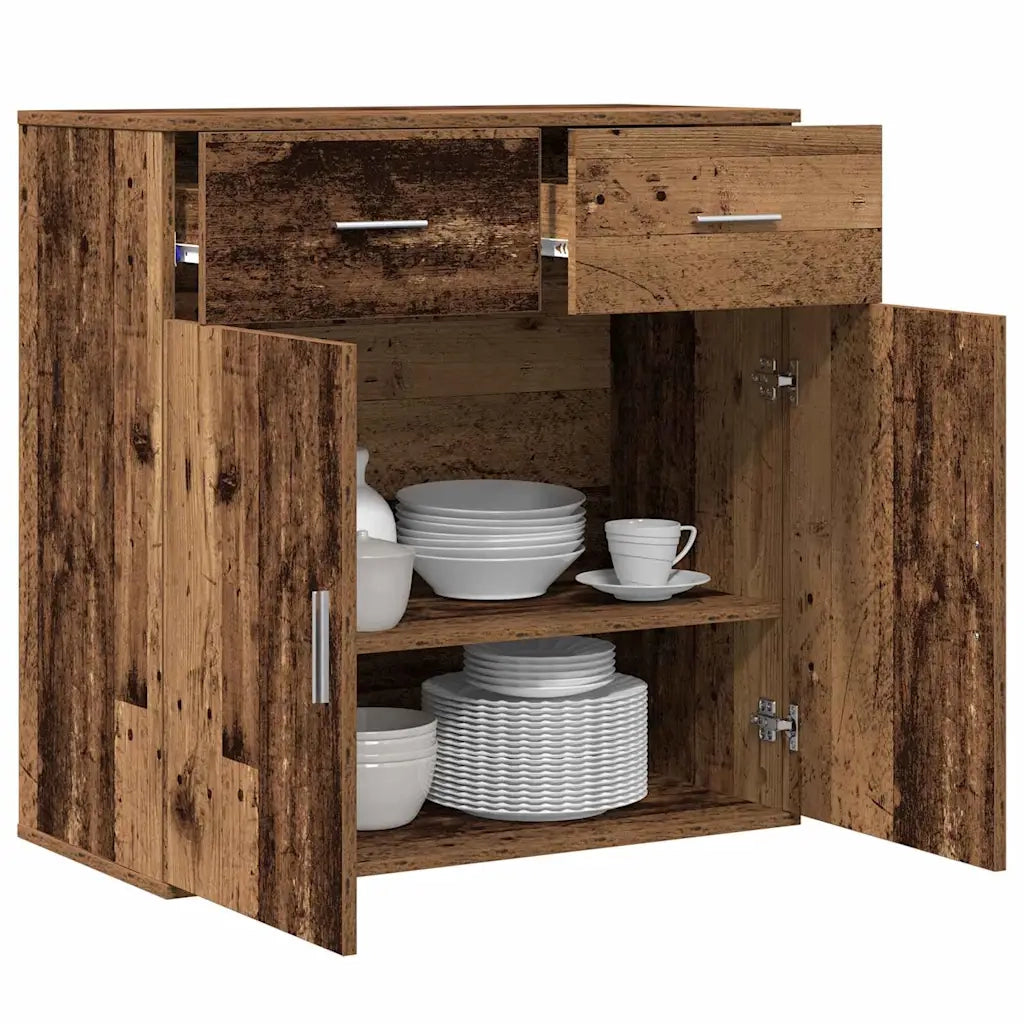 Credenza | Madia | Buffet da pranzo | Armadio da pranzo Legno vecchio 78 x 38 x 80 cm Legno multistrato