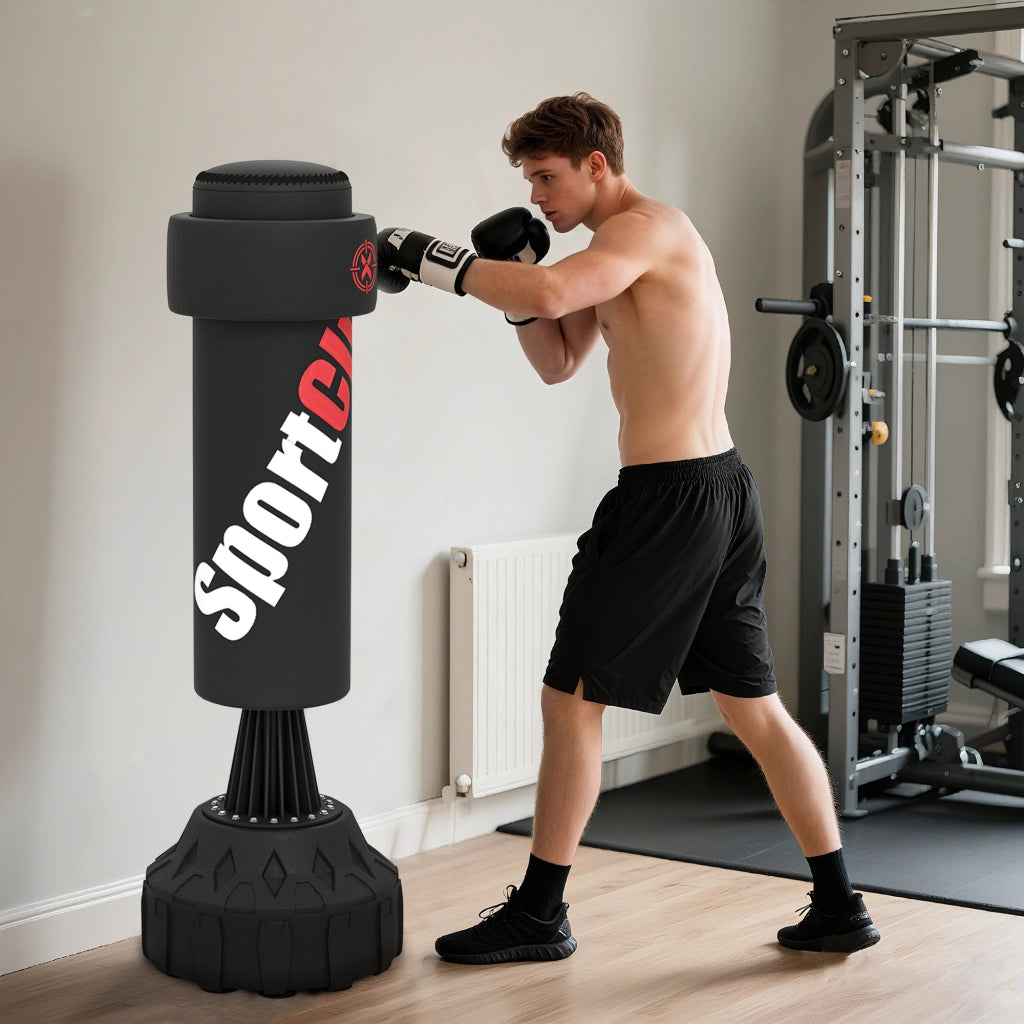 Sacco da boxe in piedi regolabile 175 cm ¨C zephmum ¨C nero