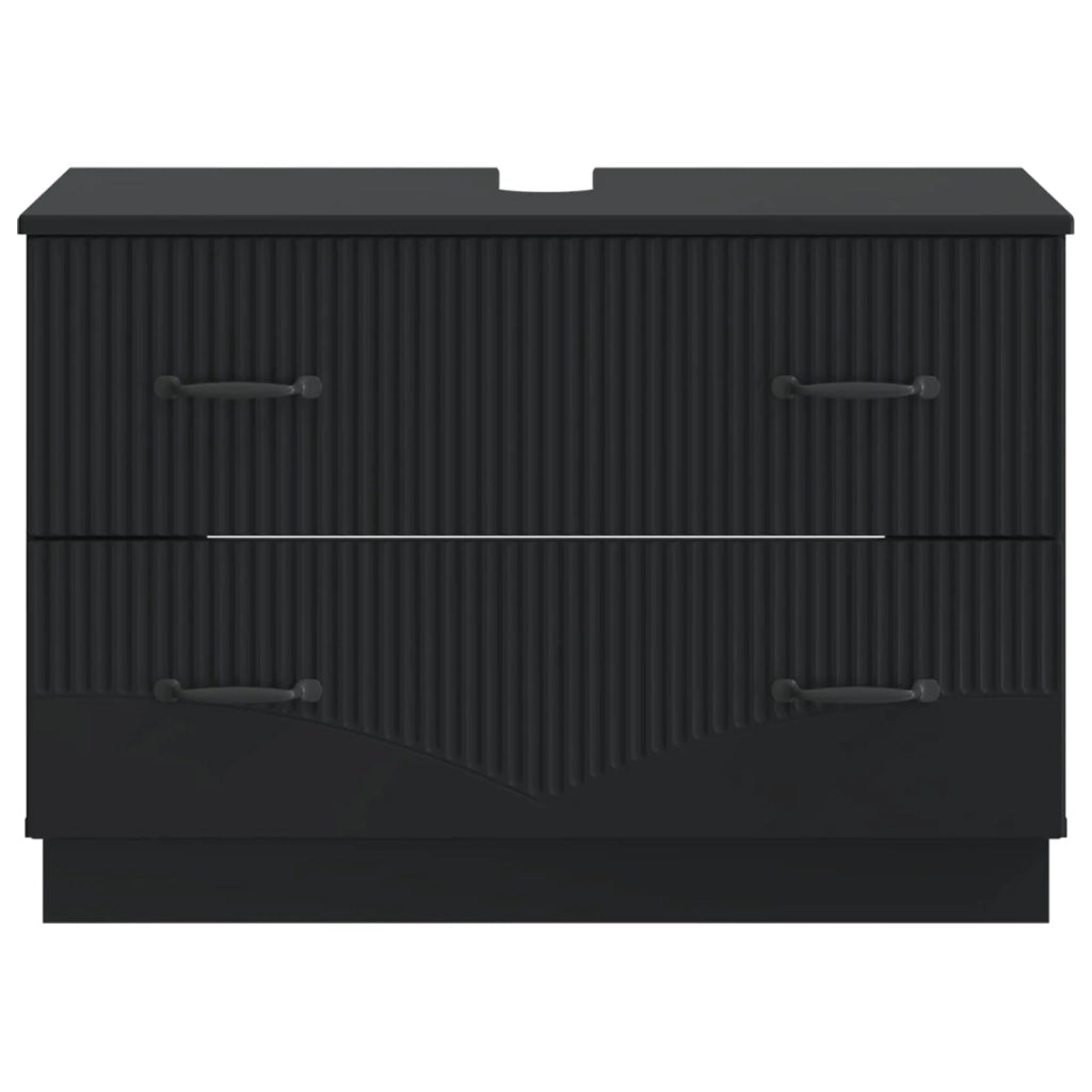 Armadio per Lavabo da Bagno HOORN Nero 82 x 41 x 56 cm 897236