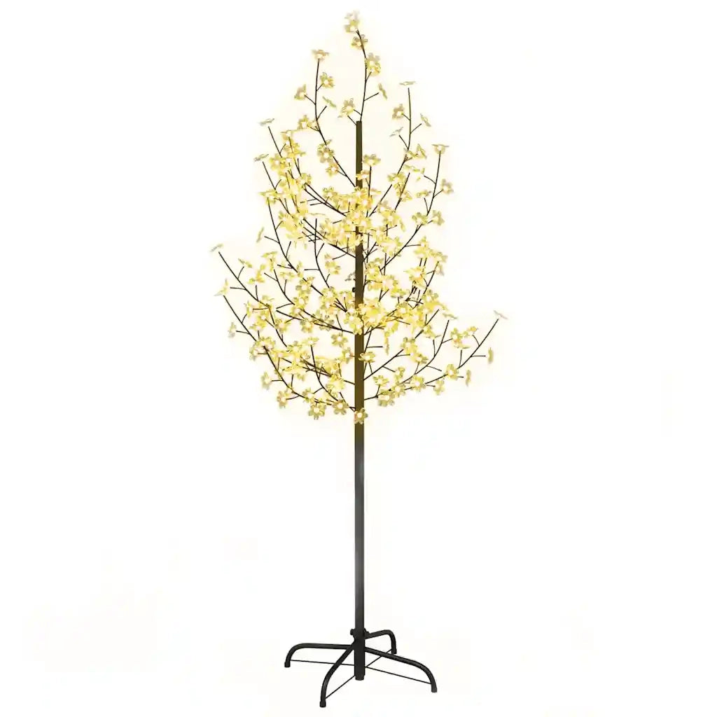 Albero di Ciliegio con 200 LED Bianco Caldo 180 cm 345132