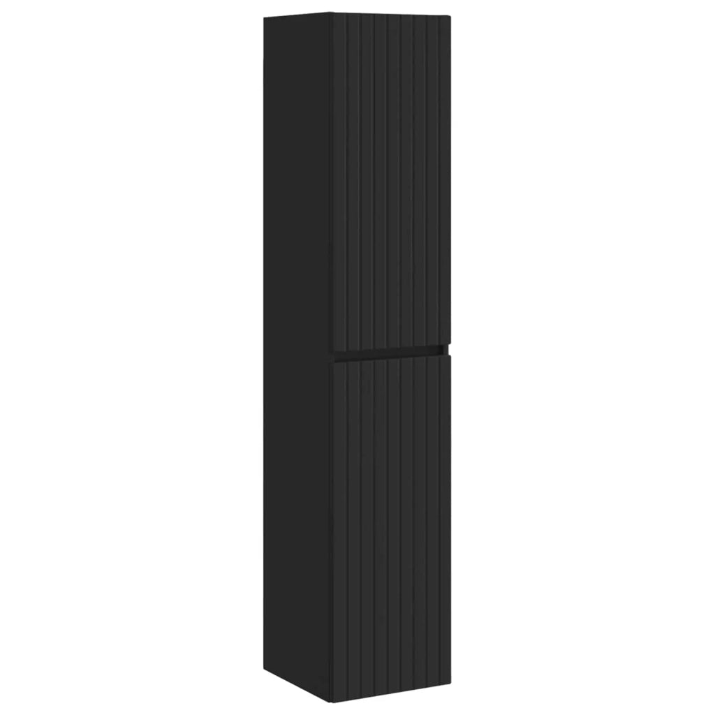 Set di mobili per il bagno 3 pz Nero 33 x 34,5 x 160 cm 3406084