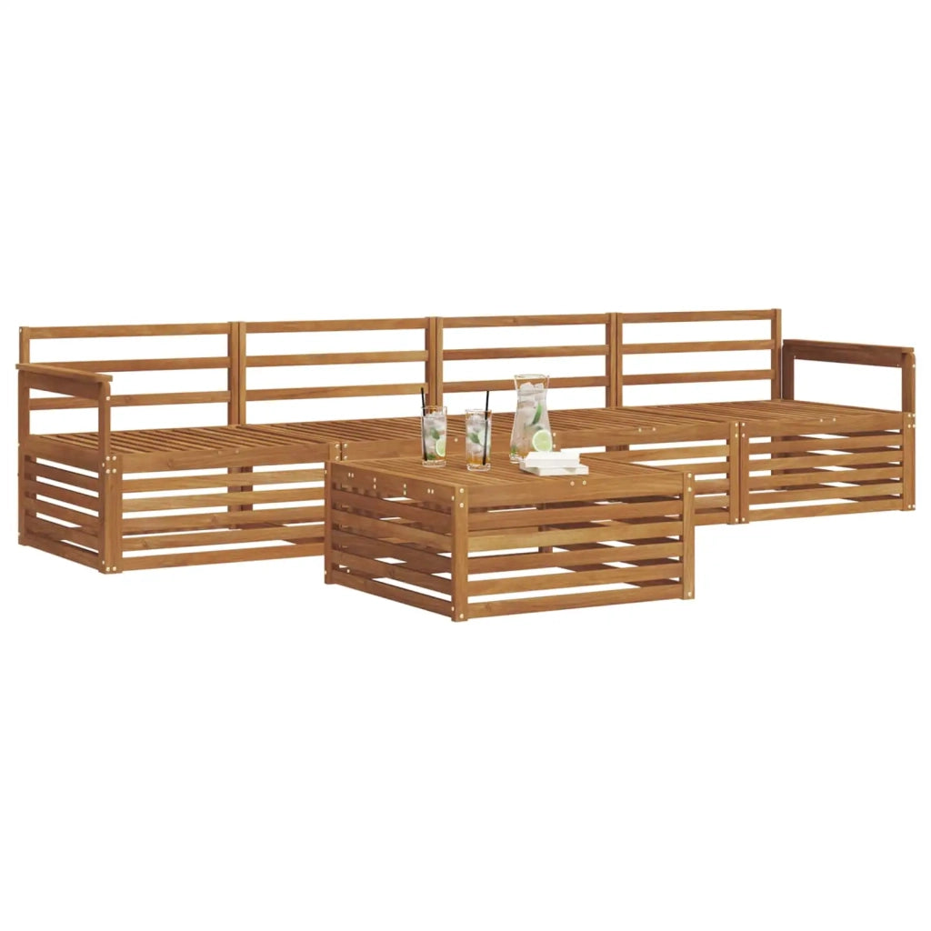 Set di divani da esterno 5 pcs Naturale 3372964
