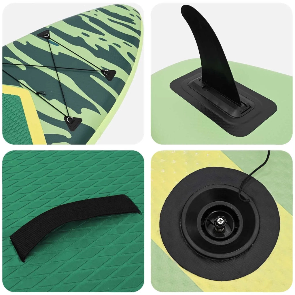 SUP Board con Seggiolino 2-in-1 POSEIDON 335 x 76 x 15 cm Verde 42039130