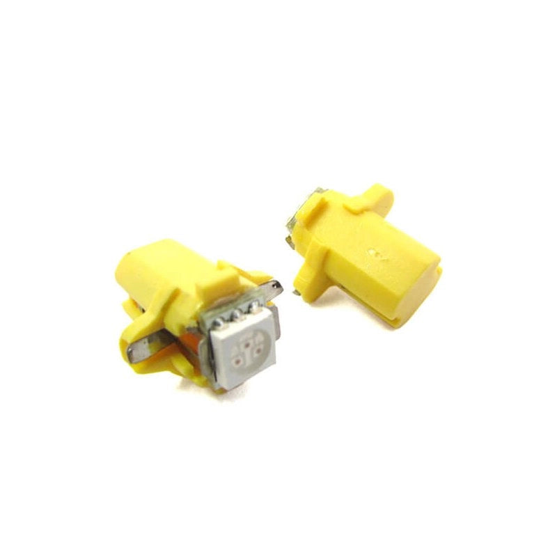 Lampada Led T5 B8.3D B8,3D Colore Giallo Yellow Luci Cruscotto e Strumentazione 12V