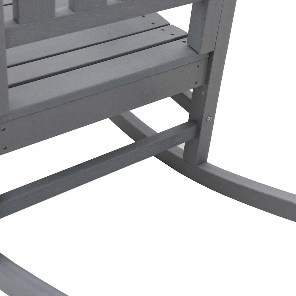 Sedia a dondolo 3 pcs Grigio chiaro Polietilene 3335817