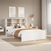 Letto Libreria senza Materasso Bianco 120x200 cm Legno di Pino 3322470