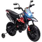 Moto Elettrica per Bambini 12V ¨C zephmum ¨C Rosso con Ruote Laterali