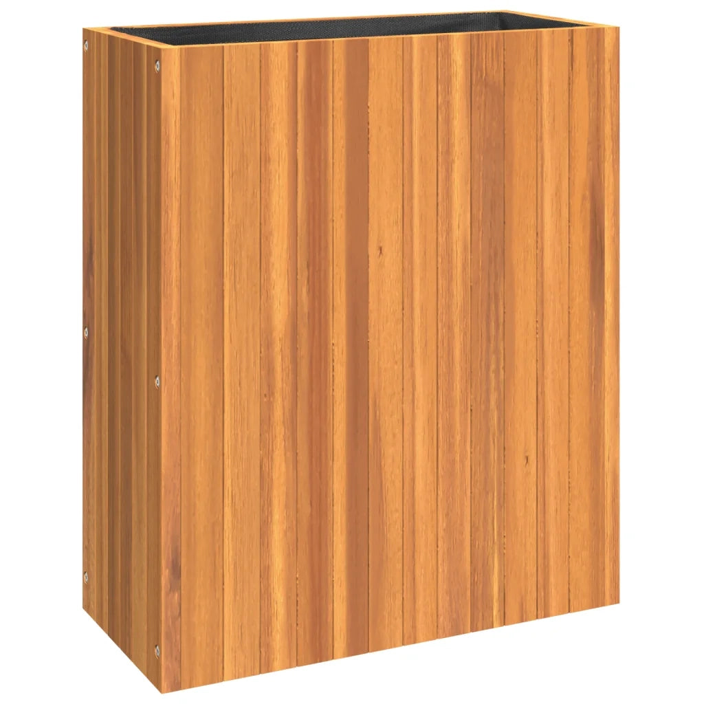 Fioriera | Cassetta per fiori | Vaso da Giardino 59x27,5x70 cm in Legno Massello di Acacia