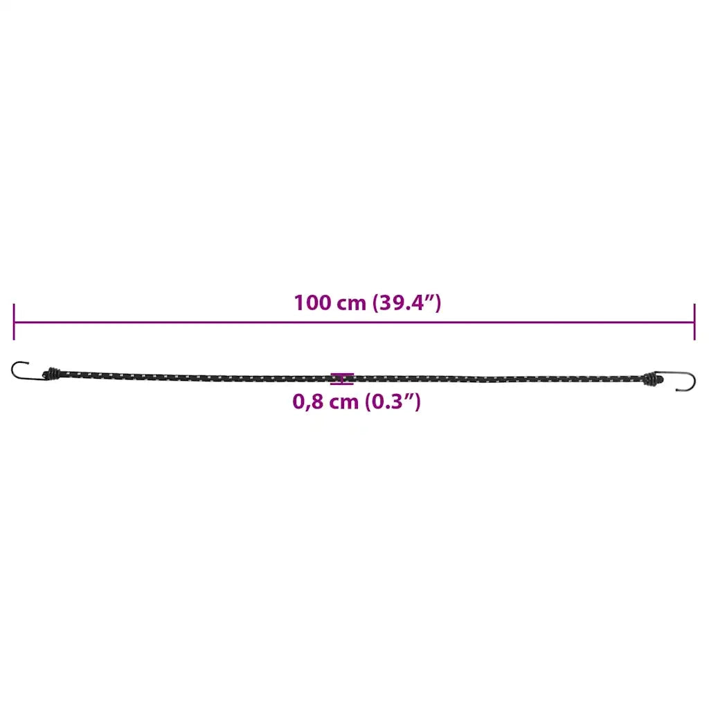 Corde Elastiche con Strisce Riflettenti e Ganci 50 pz 100 cm CFW6628857