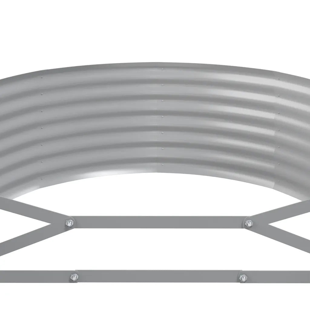 Letto da Giardino in Acciaio a Polvere 249x100x36 cm Antracite
