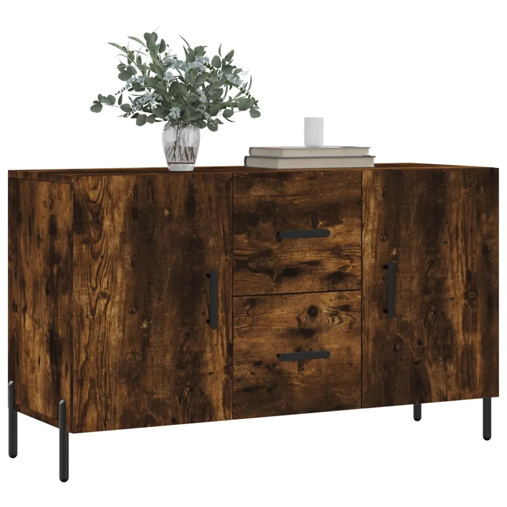 Credenza Rovere Fumo 100x36x60 cm in Legno Multistrato 828185