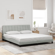 Giroletto senza Materasso Hanko Grigio Chiaro 180x200 cm Velluto