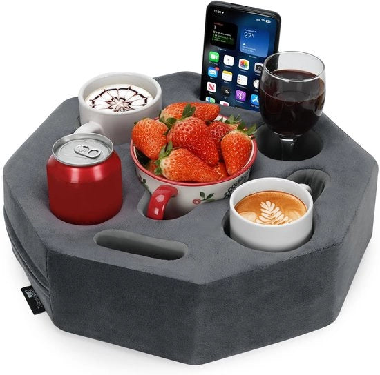 Oggetto di supporto per bicchieri - Disegno anti-schegge - Supporto per bicchieri con chiusura a scatto - Supporto per smartphone - Supporto per bicchieri con chiusura a scatto - Supporto per bicchieri leggero - Otre per bevande