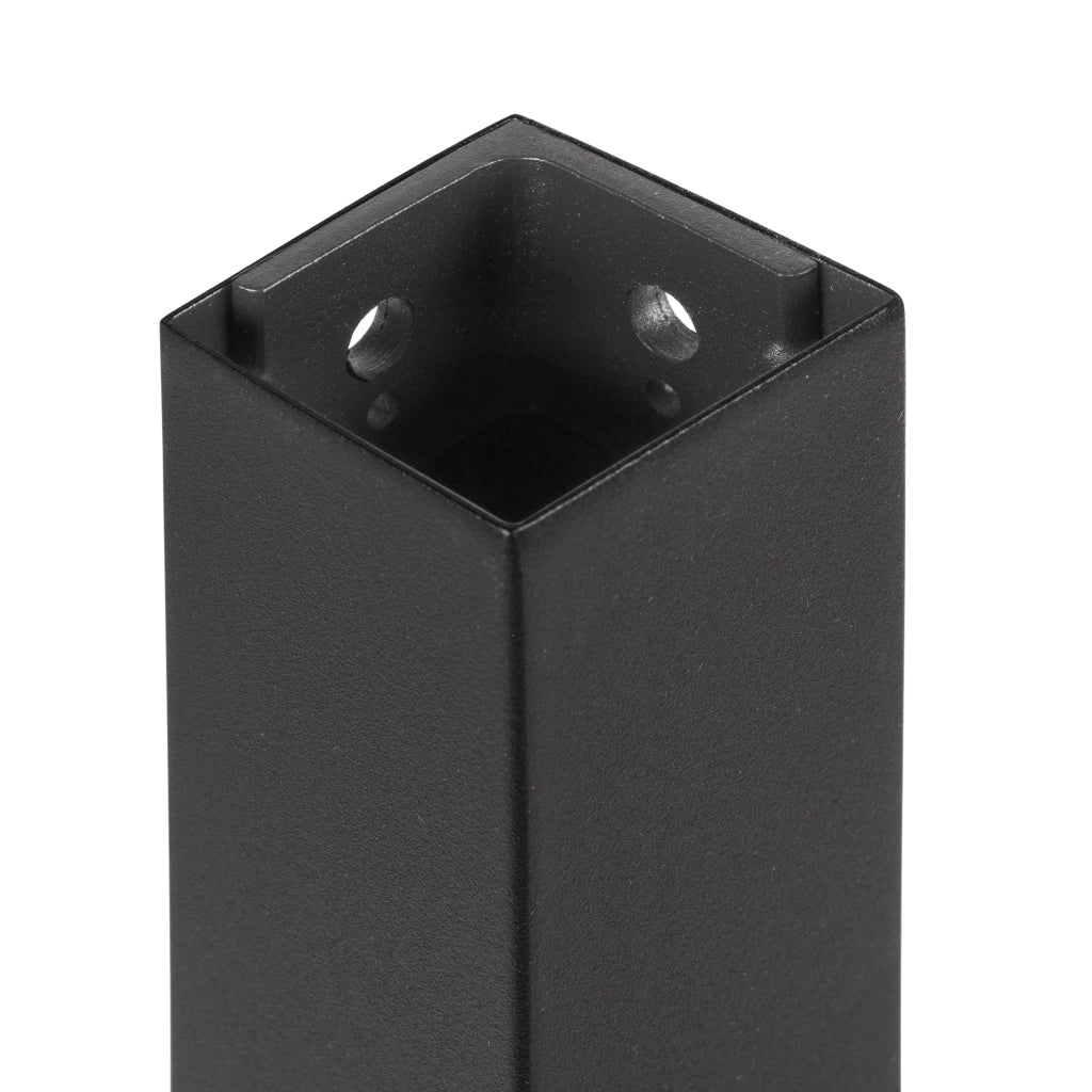Emuca Gambe quadrate e struttura per tavolo, 50x50mm, 750x750, Verniciato nero, Acciaio, 1 u.