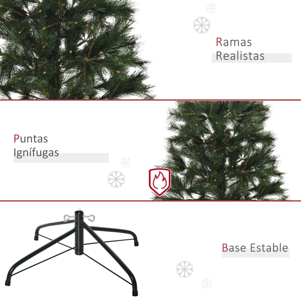 Albero di Natale Artificiale 150 cm ¨C zephmum ¨C Verde con Base Pieghevole in Acciaio