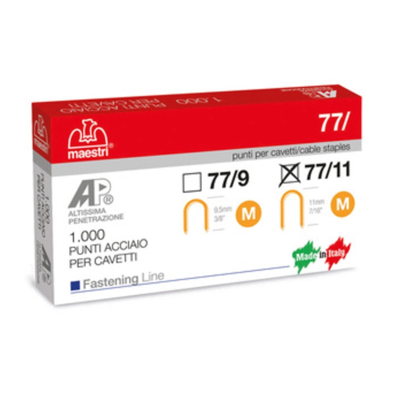 MAESTRI PUNTI SPILLATRICE ART.  77/11 DA 1000 PZ- MAESTRI- 1,0 pz