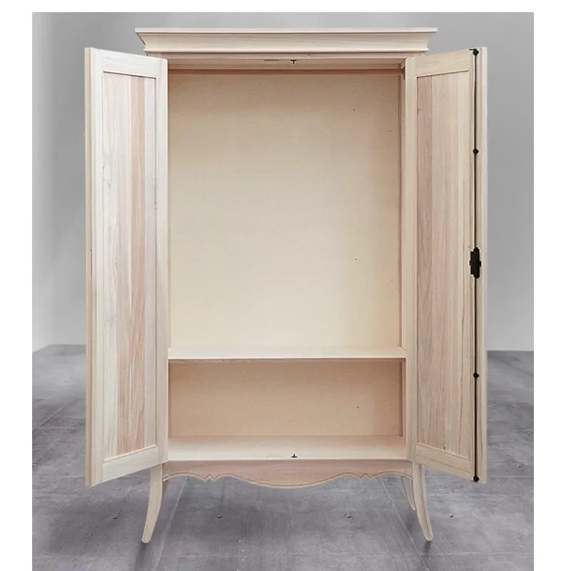 armadio in legno sagomato 2 porte grezzo  l.127 p.64 h.212 (487) - Mobili 2G