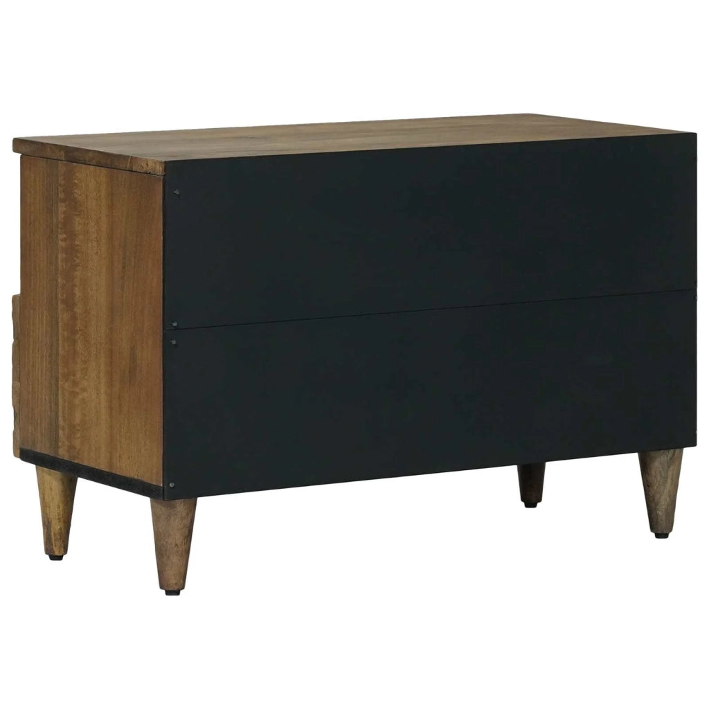 Mobile TV Marrone 70 x 33,5 x 46 cm Legno di mango massello 4018333