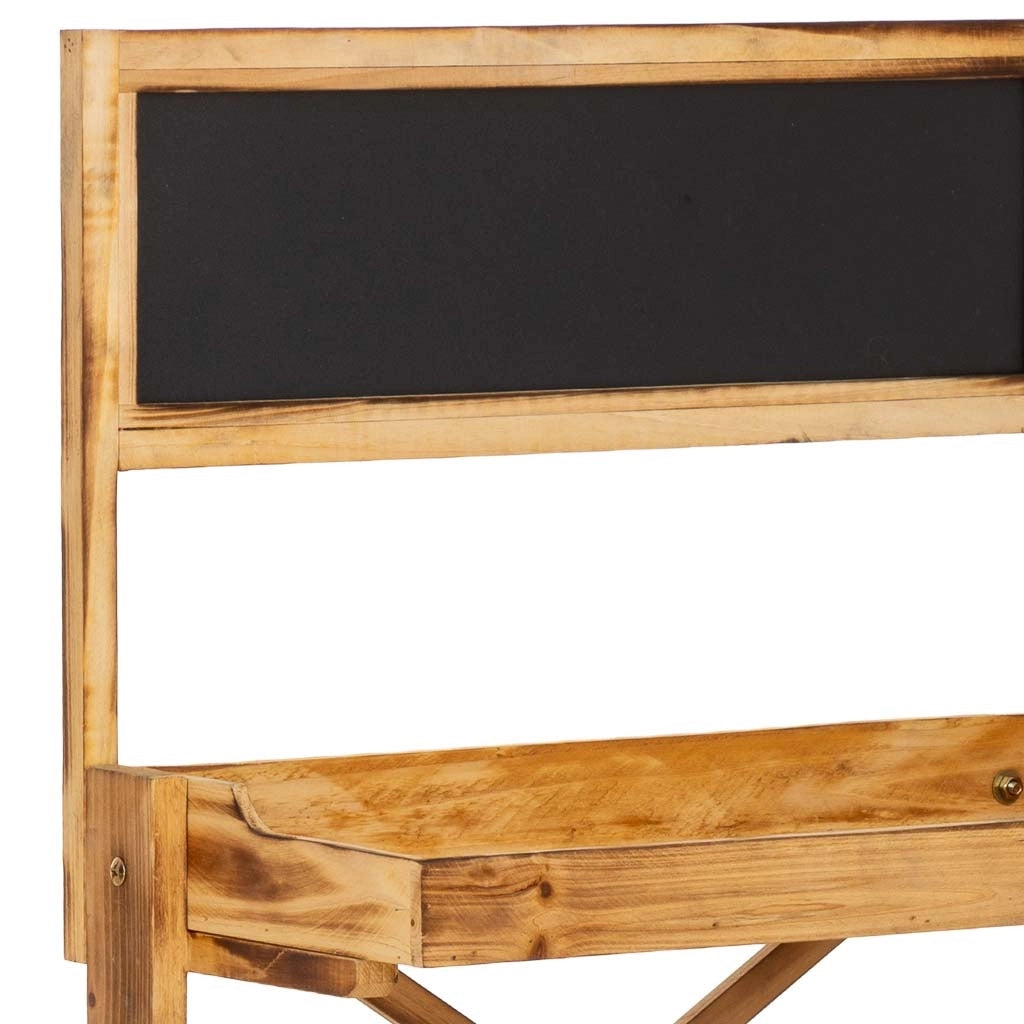 Carrello espositore scaffale legno marrone 53x39x128h cm