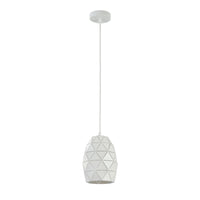 Lampada pendente Pendant in Metallo Louvre Bianco