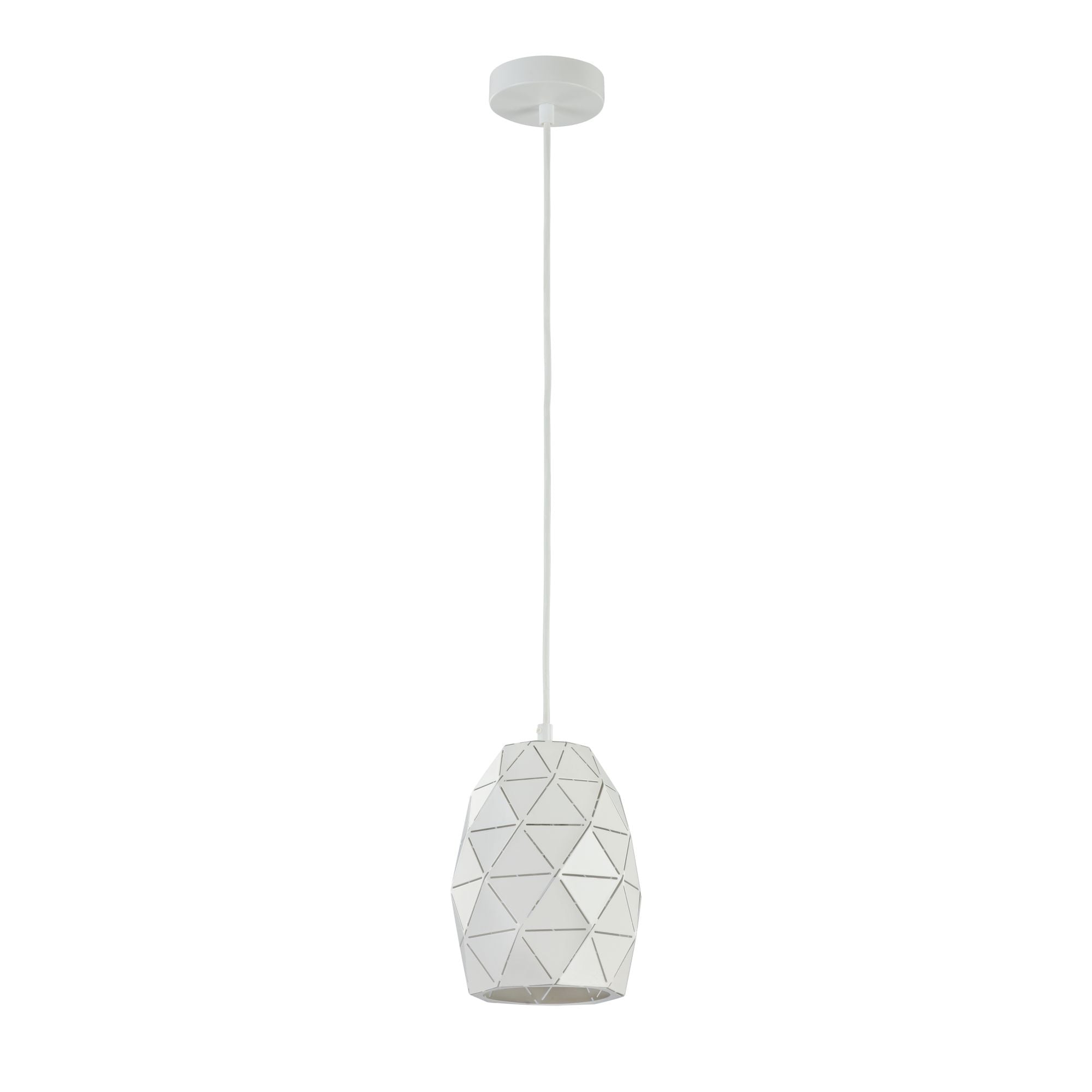 Lampada pendente Pendant in Metallo Louvre Bianco