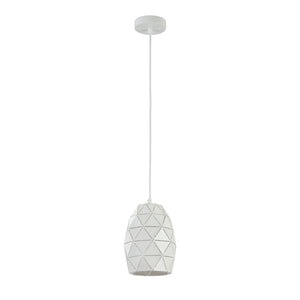 Lampada pendente Pendant in Metallo Louvre Bianco