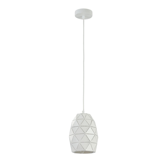 Lampada pendente Pendant in Metallo Louvre Bianco