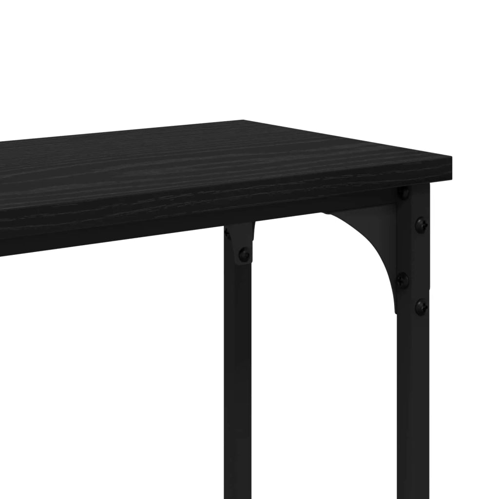 TavoloConsolle Rovere Nero 146 x 22.5 x 75 cm Legno multistrato 882216