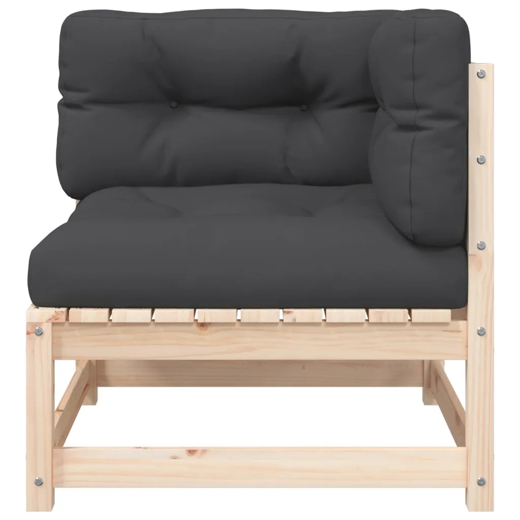 Divano Angolare da Giardino con Cuscini-Sofa da Giardino-Divanetto da esterno e Poggiapiedi 519302