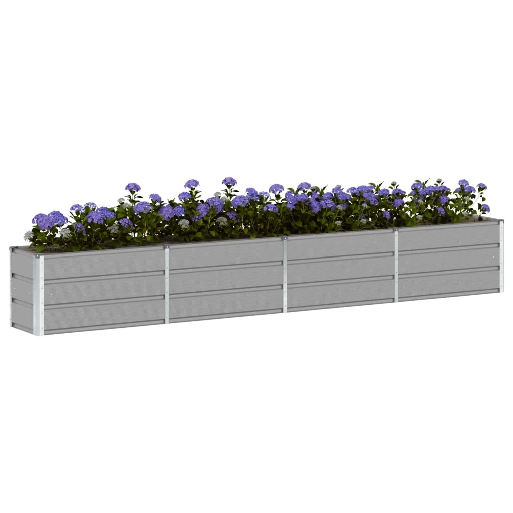 Fioriera Grigio chiaro 320 x 40 x 45 cm Acciaio